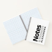 Modern Typography Black White Notes And Thoughts Notitieboek (Binnen)