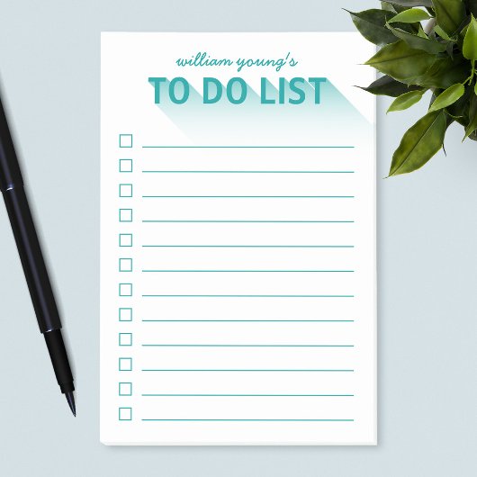 Modern Typography Blauwgroen to do list Post-it® Notes