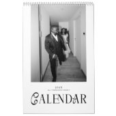 Modern Typography Custom Newlyweds Wedding Photo Kalender (Hoes)