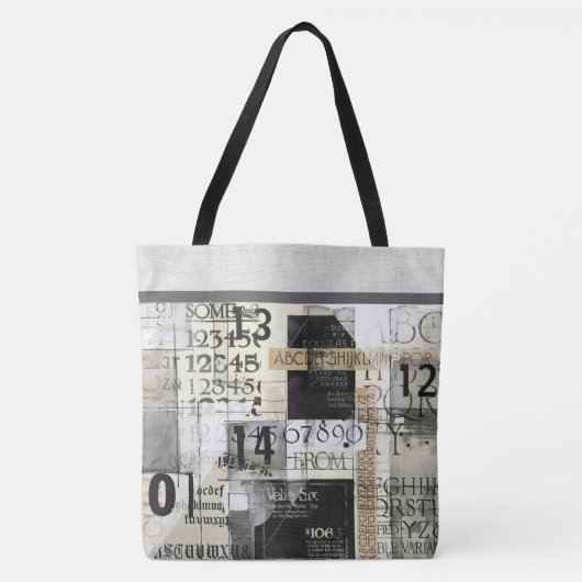 Modern Typography Design Tote Bag (Voorkant)