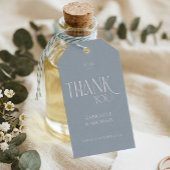 Modern Typography Dusty Blue Wedding Thank You  Cadeaulabel