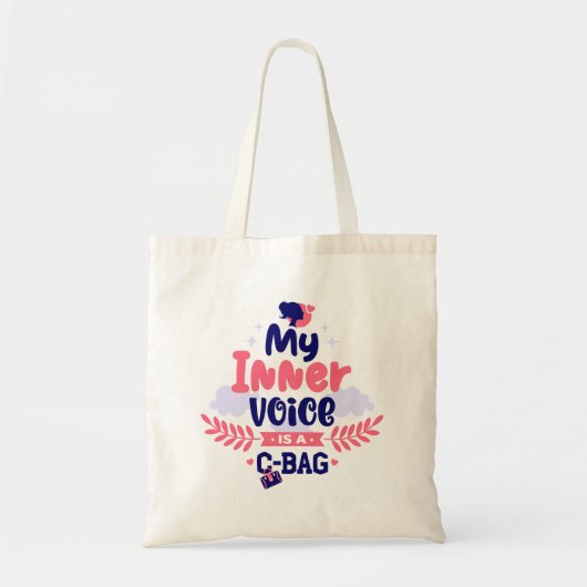 Modern Typography funny Quotes Tote Bag (Voorkant)