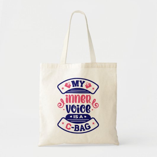 Modern Typography funny Quotes Tote Bag (Voorkant)