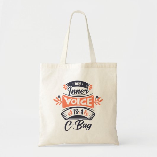 Modern Typography funny Quotes Tote Bag (Voorkant)