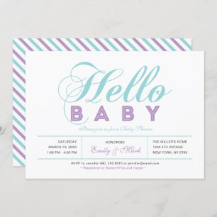 Modern Typography Girl Baby shower, Sprinkle Kaart