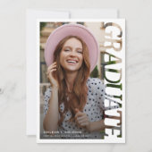 Modern Typography Graduate 4 Photo Collage Kaart (Voorkant)