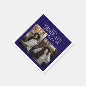 Modern Typography Graduate Photo Graduation Servet (Hoek)