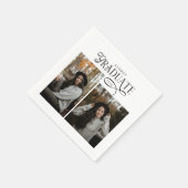 Modern Typography Graduate Photo Graduation Servet (Hoek)