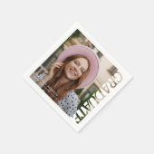 Modern Typography Graduate Photo Graduation Servet (Hoek)