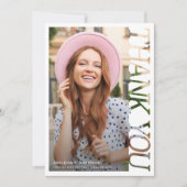 Modern Typography Graduate Photo Thank You Bedankkaart (Voorkant)