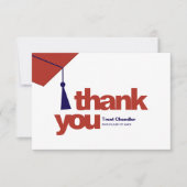 Modern Typography Graduation Thank You Card Bedankkaart (Voorkant)