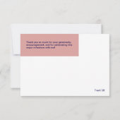 Modern Typography Graduation Thank You Card Bedankkaart (Achterkant)