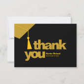 Modern Typography Graduation Thank You Card Bedankkaart (Voorkant)