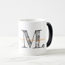 Modern Typography INITIAAL beschrijvende woorden U Magische Mok
