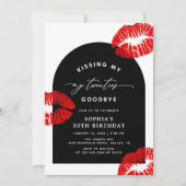 Modern Typography Kissing My Twenties Goodbye Kaart (Voorkant)