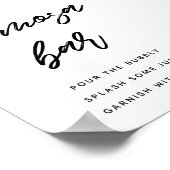 Modern typography Mimosa bar wedding sign Poster (Hoek)