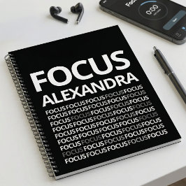 Modern Typography Mindset Journal Black White Notitieboek