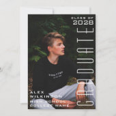 Modern Typography Minimalist Photo Afstuderen Aankondiging (Voorkant)