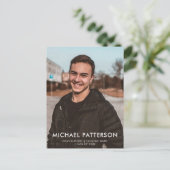 Modern Typography Minimalist Photo Afstuderen Aankondigingskaart (Staand voorkant)