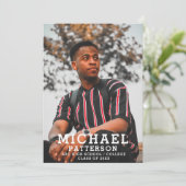 Modern Typography Minimalist Photo Afstuderen Kaart (Staand voorkant)