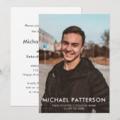 Modern Typography Minimalist Photo Afstuderen Kaart (Voorkant / Achterkant)