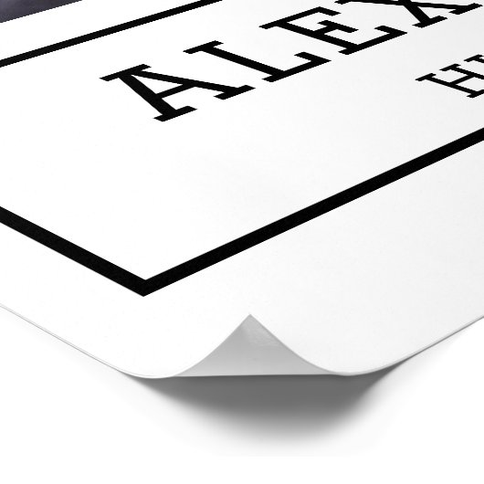 Modern Typography Minimalist Photo Afstuderen Poster (Hoek)