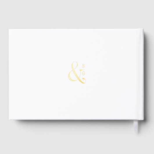 Modern typography minimalist Wedding Gastenboek (Achterkant)