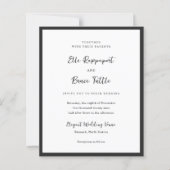 Modern Typography Minimalist Wedding Invitation (Voorkant)