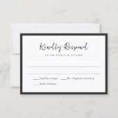 Modern Typography Minimalist Wedding RSVP Kaartje (Voorkant)
