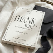 Modern Typography Minimalistic Wedding Thank You  Briefkaart