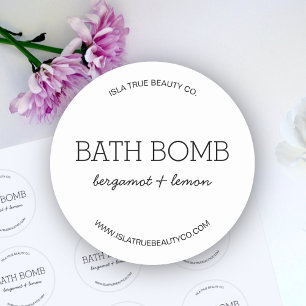 Modern Typography Minimalistisch productlabel Ronde Sticker