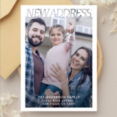 Modern Typography New Address Photo Aankondiging