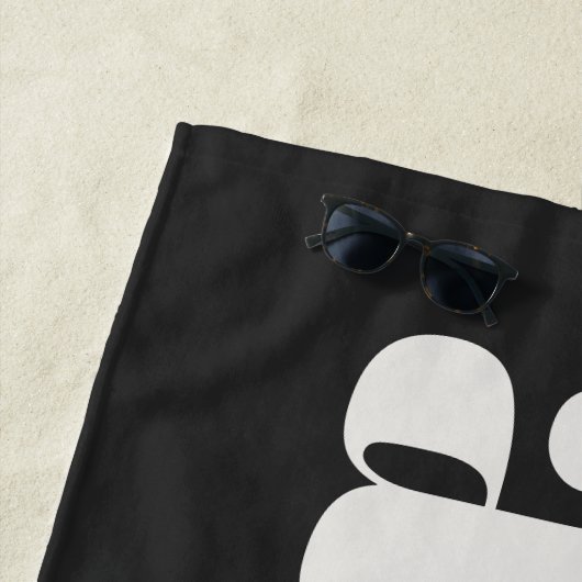 Modern Typography Personalized Name Black White Strandlaken (In situ)