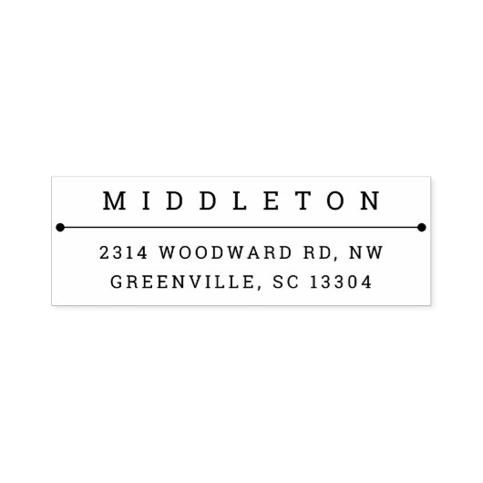 Modern Typography Personalized Zelfinktende Stempel (Design)