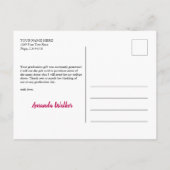 Modern Typography Photo Afstuderen Bedankt Aankondigingskaart (Achterkant)