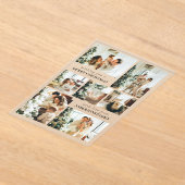 Modern Typography Photo Collage Christmas Card Acryl Uitnodigingen (Laagn)