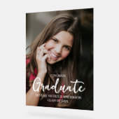 Modern Typography Photo Graduation Acryl Bord (Hoek)