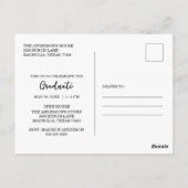 Modern Typography Photo Graduation Briefkaart (Achterkant)