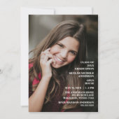 Modern Typography Photo Graduation Kaart (Voorkant)