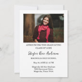 Modern Typography Photo Graduation Kaart (Achterkant)