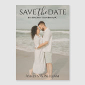 Modern Typography Photo Save the Date Magnet Card (Voorkant)
