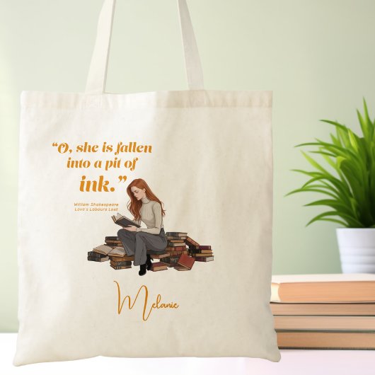Modern Typography Quote Schattigee boekenliefhebbe Tote Bag