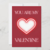 Modern Typography Red Heart Valentine's Day Feestdagenkaart (Voorkant)