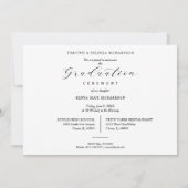 Modern Typography Script Photo Graduate Graduation Kaart (Achterkant)