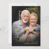 Modern Typography Script Photo Wedding Anniversary Save The Date (Voorkant)