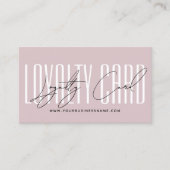 Modern typography script reward  klantenkaartje (Voorkant)