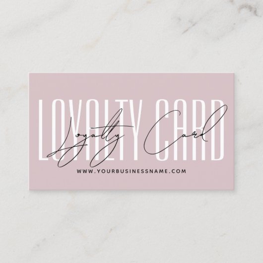 Modern typography script reward klantenkaartje (Voorkant)