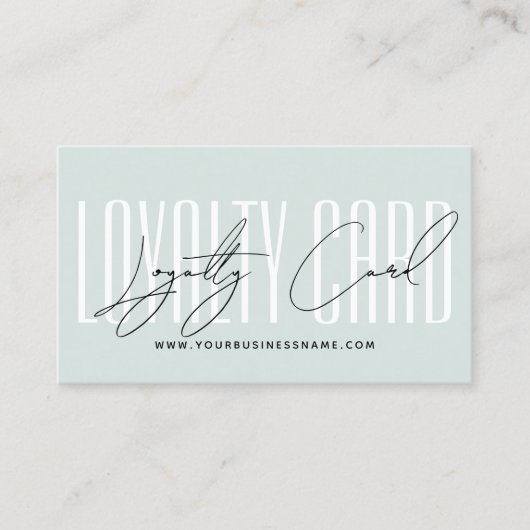 Modern typography script reward  klantenkaartje (Voorkant)