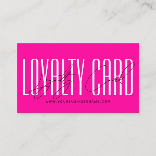 Modern typography script reward  klantenkaartje (Voorkant)