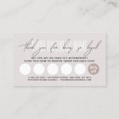 Modern typography script reward  klantenkaartje (Achterkant)